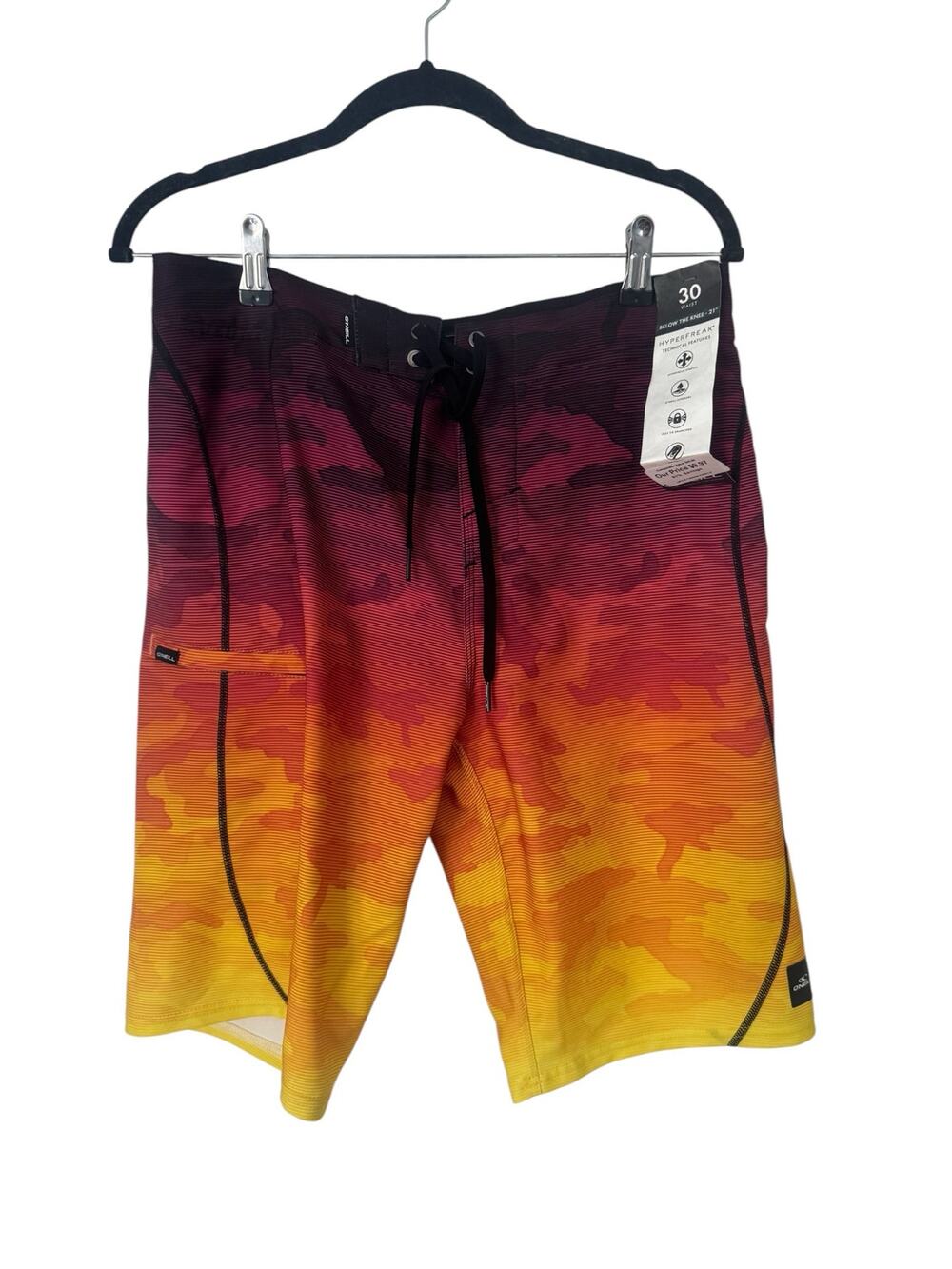 NWT O'neill Hyperfreak Heat S-Seam Fade 21" Boardshort Size 30